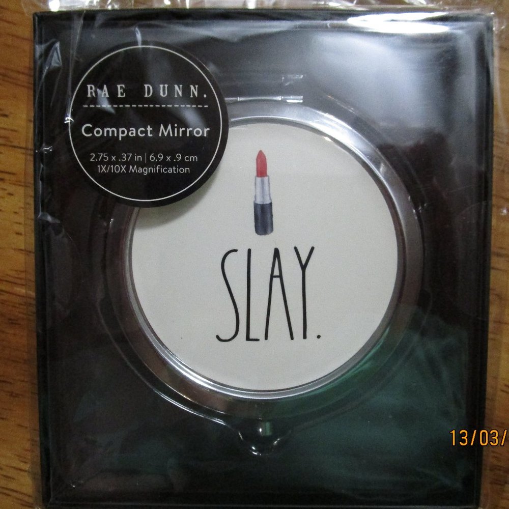 New RAE DUNN SLAY Compact Makeup Mirror